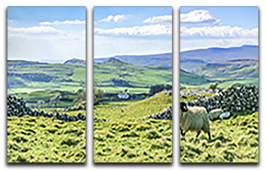 Beautiful yorkshire dales landscape 3 Split Panel Canvas Print - Canvas Art Rocks - 1