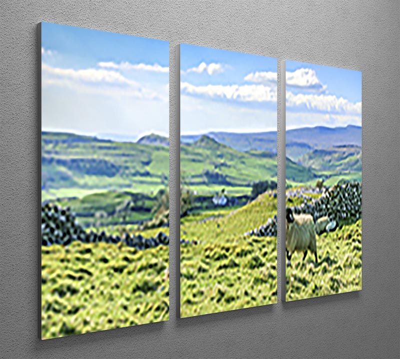 Beautiful yorkshire dales landscape 3 Split Panel Canvas Print - Canvas Art Rocks - 2