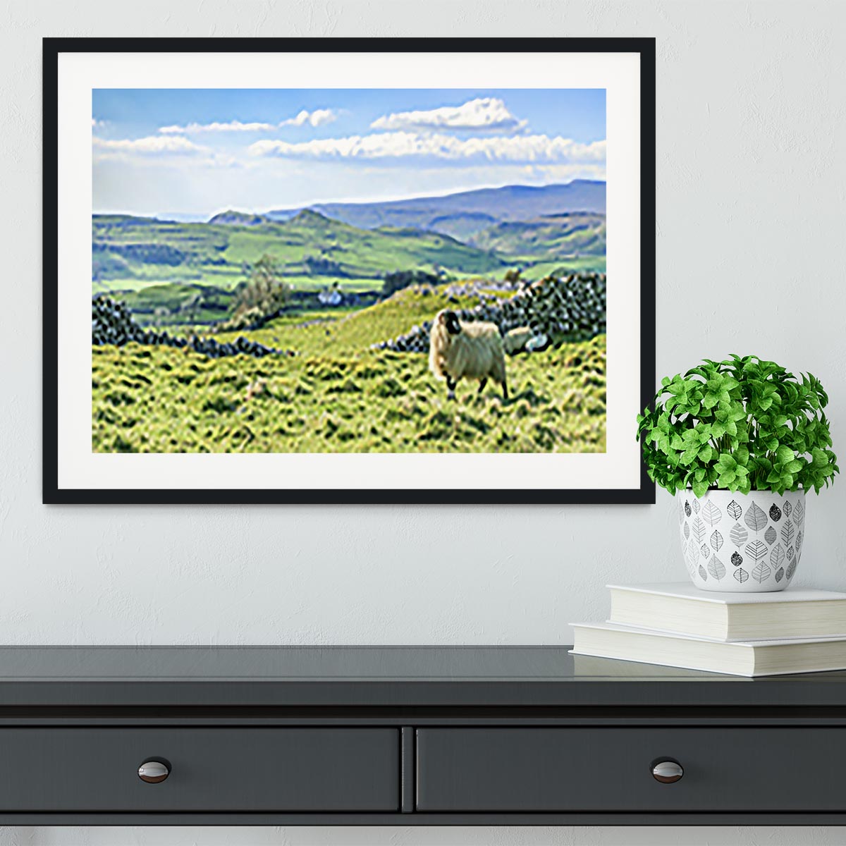 Beautiful yorkshire dales landscape Framed Print - Canvas Art Rocks - 1