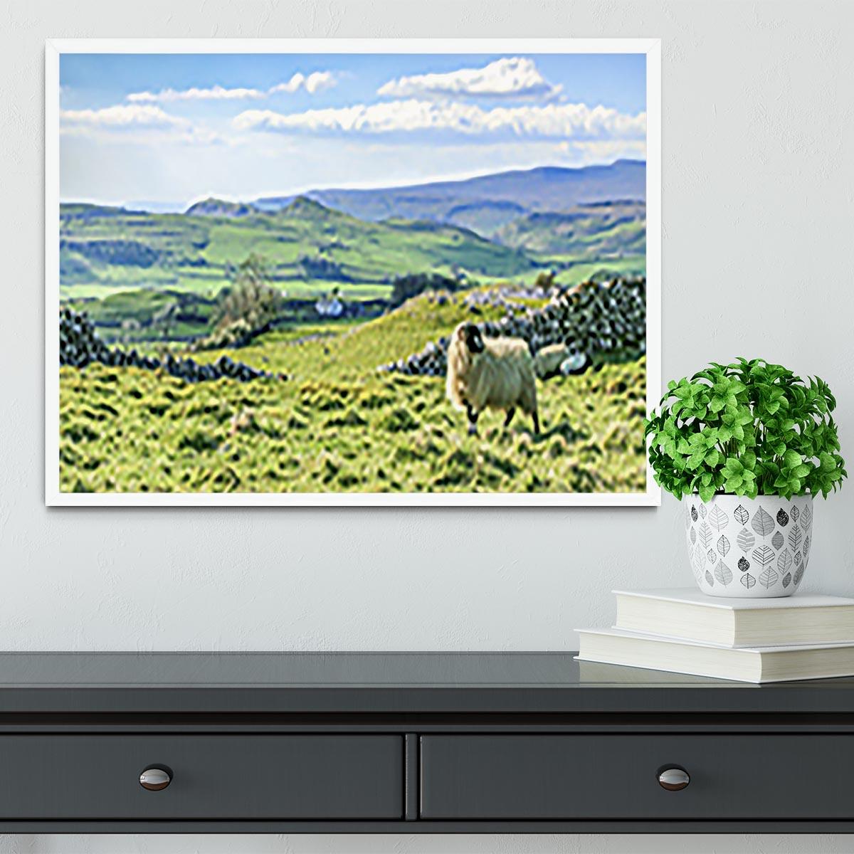 Beautiful yorkshire dales landscape Framed Print - Canvas Art Rocks -6