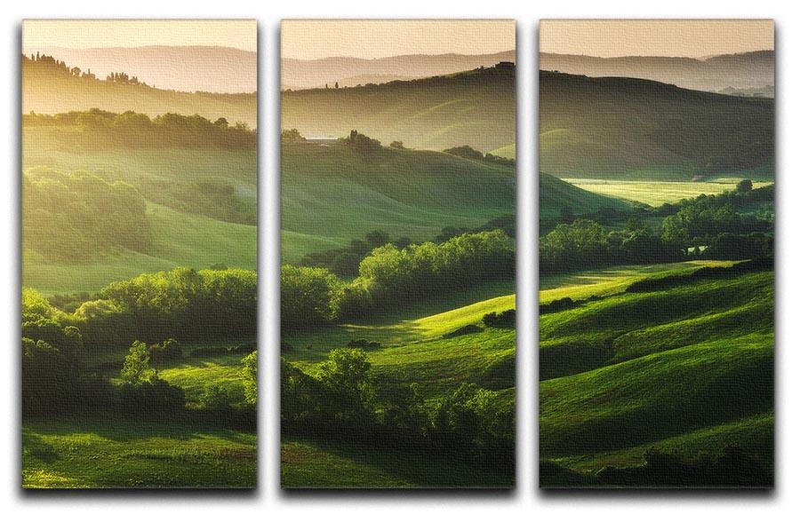 Beautifully illuminated landscape 3 Split Panel Canvas Print - Canvas Art Rocks - 1