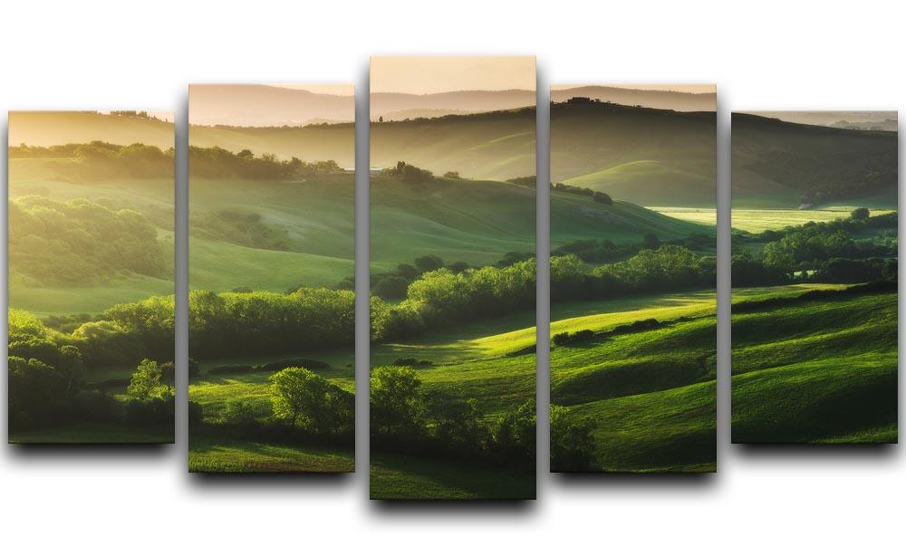 Beautifully illuminated landscape 5 Split Panel Canvas  - Canvas Art Rocks - 1