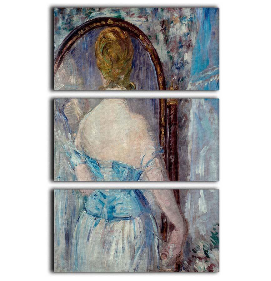 Before the Mirror by Manet 3 Split Panel Canvas Print - Canvas Art Rocks - 1