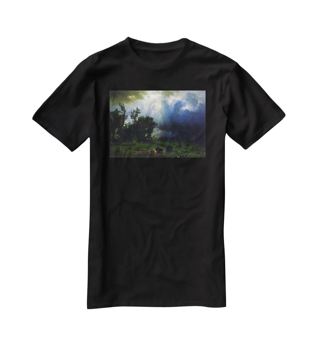 Before the Storm by Bierstadt T-Shirt - Canvas Art Rocks - 1