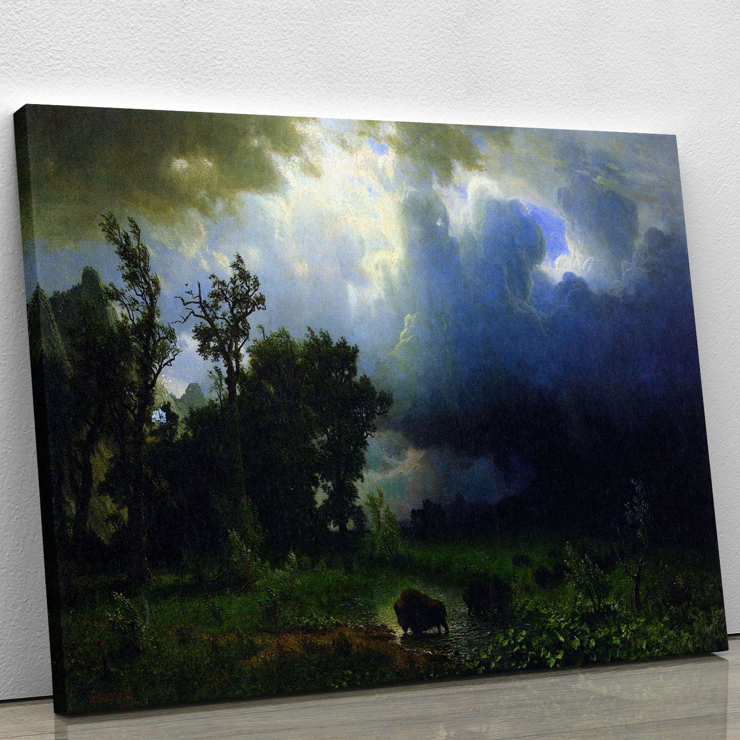Before the Storm by Bierstadt Canvas Print or Poster - Canvas Art Rocks - 1