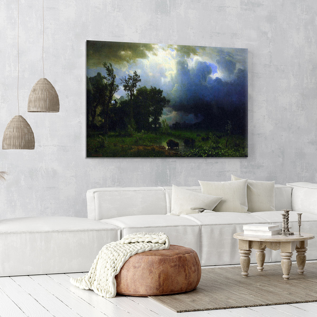 Before the Storm by Bierstadt Canvas Print or Poster - Canvas Art Rocks - 6