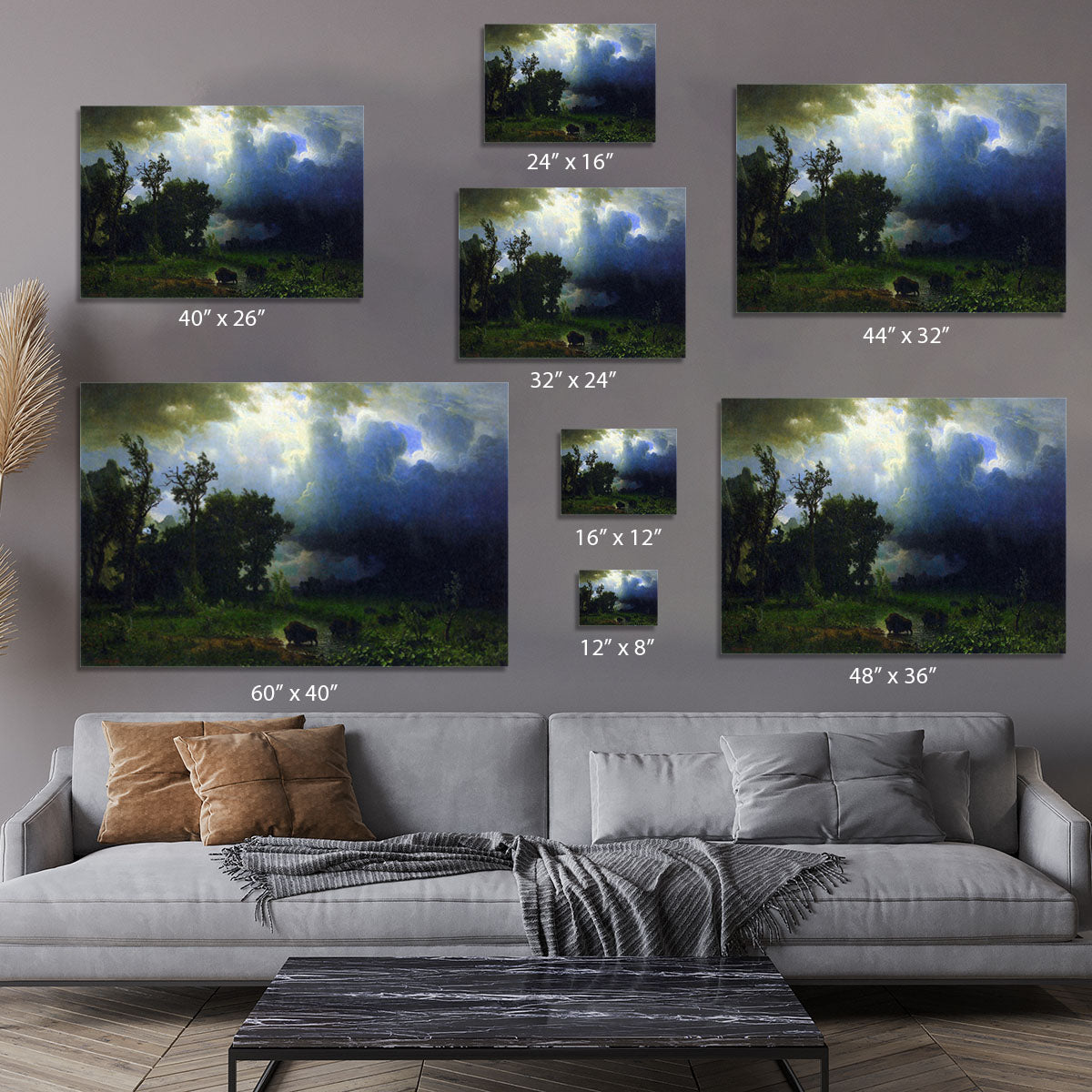 Before the Storm by Bierstadt Canvas Print or Poster - Canvas Art Rocks - 7