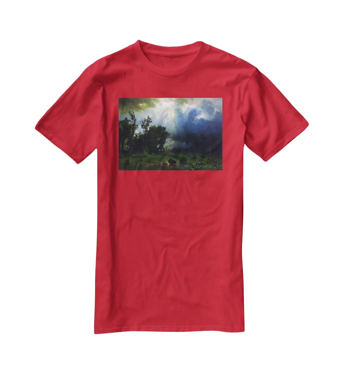Before the Storm by Bierstadt T-Shirt - Canvas Art Rocks - 4