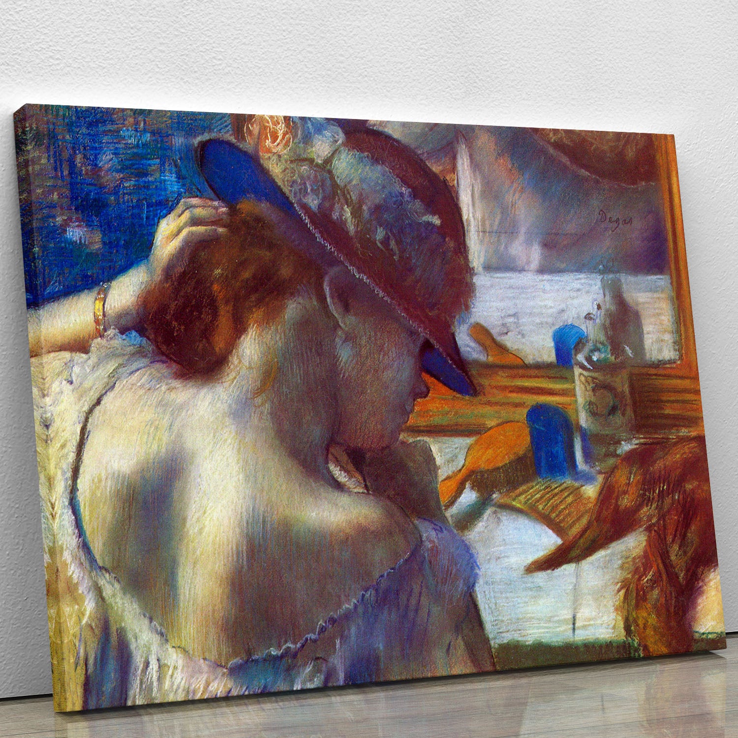 Before the mirror by Degas Canvas Print or Poster - Canvas Art Rocks - 1