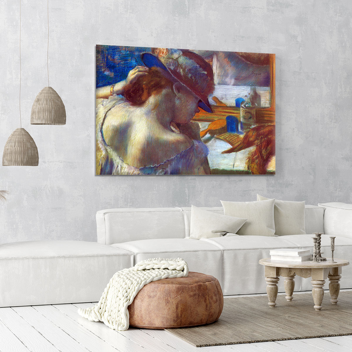 Before the mirror by Degas Canvas Print or Poster - Canvas Art Rocks - 6