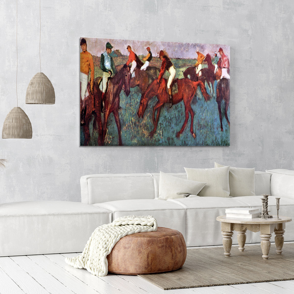 Before the start Jockeis during training by Degas Canvas Print or Poster - Canvas Art Rocks - 6