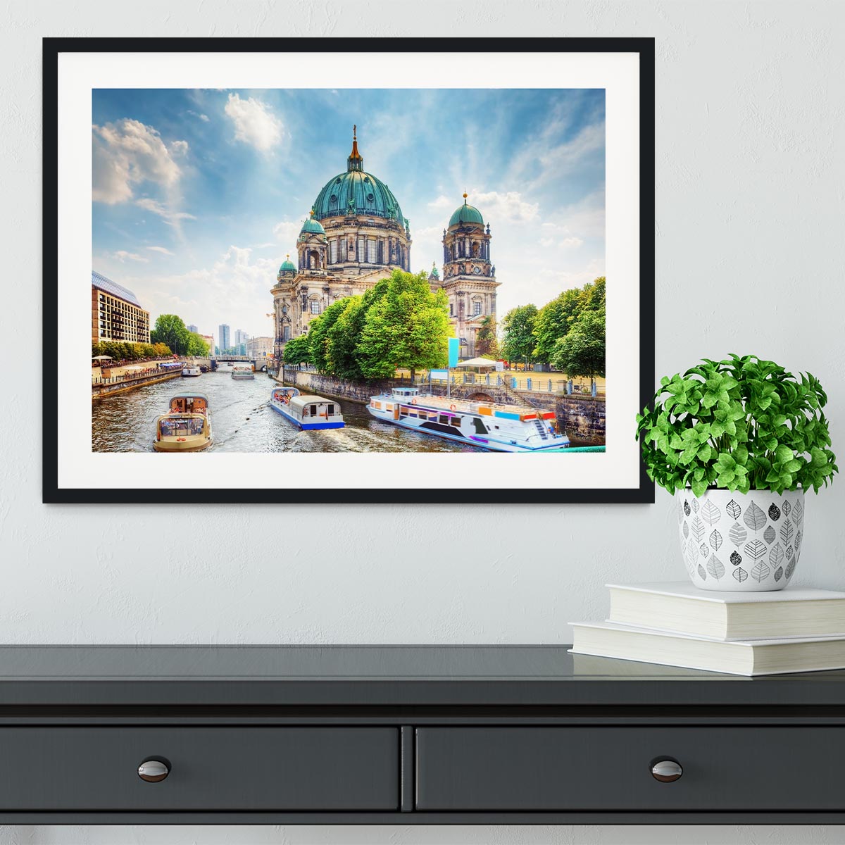 Berlin Cathedral Berliner Dom Framed Print - Canvas Art Rocks - 1
