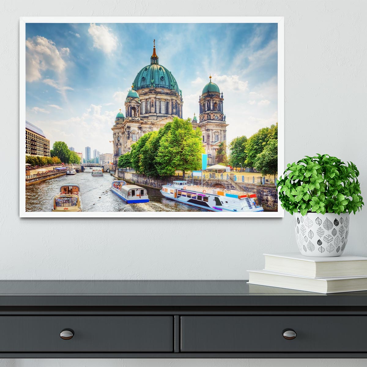 Berlin Cathedral Berliner Dom Framed Print - Canvas Art Rocks -6