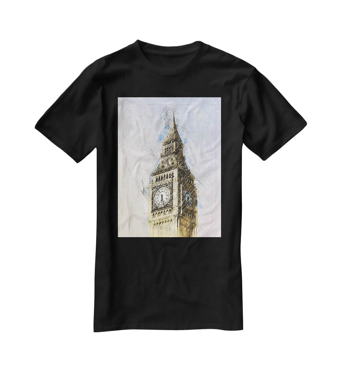 Big Ben Painting T-Shirt - Canvas Art Rocks - 1