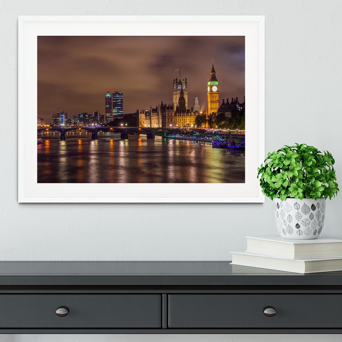 Big Ben and Westminster Bridge Framed Print - Canvas Art Rocks - 5