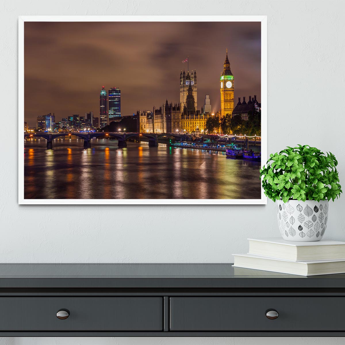 Big Ben and Westminster Bridge Framed Print - Canvas Art Rocks -6