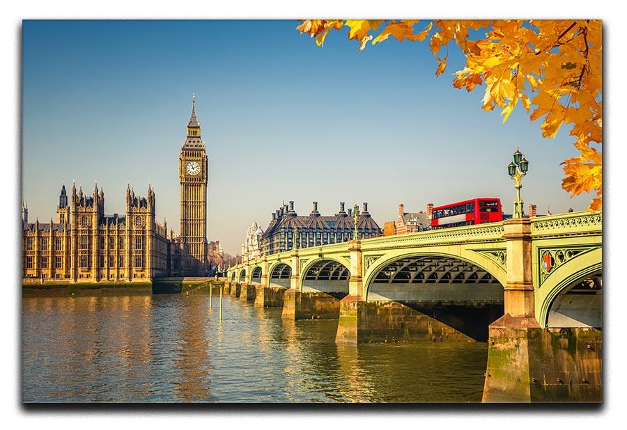 Big Ben and westminster bridge in London Canvas Print or Poster  - Canvas Art Rocks - 1