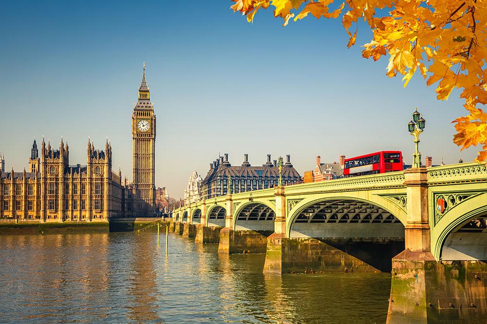 Big Ben and westminster bridge in London Wall Mural Wallpaper - Canvas Art Rocks - 1