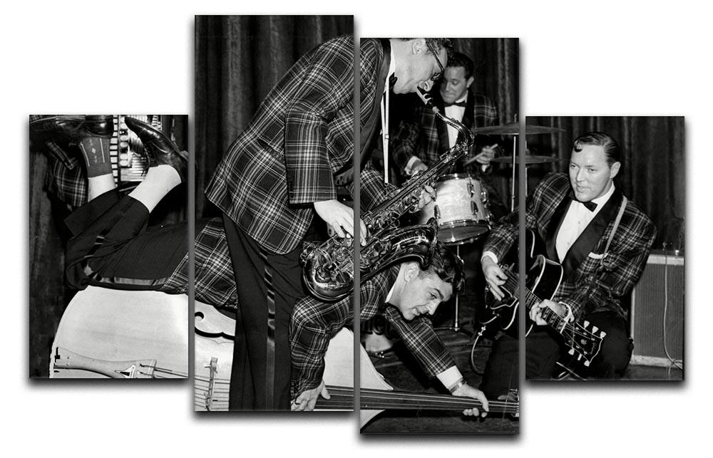 Bill Haley and The Comets going crazy 4 Split Panel Canvas  - Canvas Art Rocks - 1