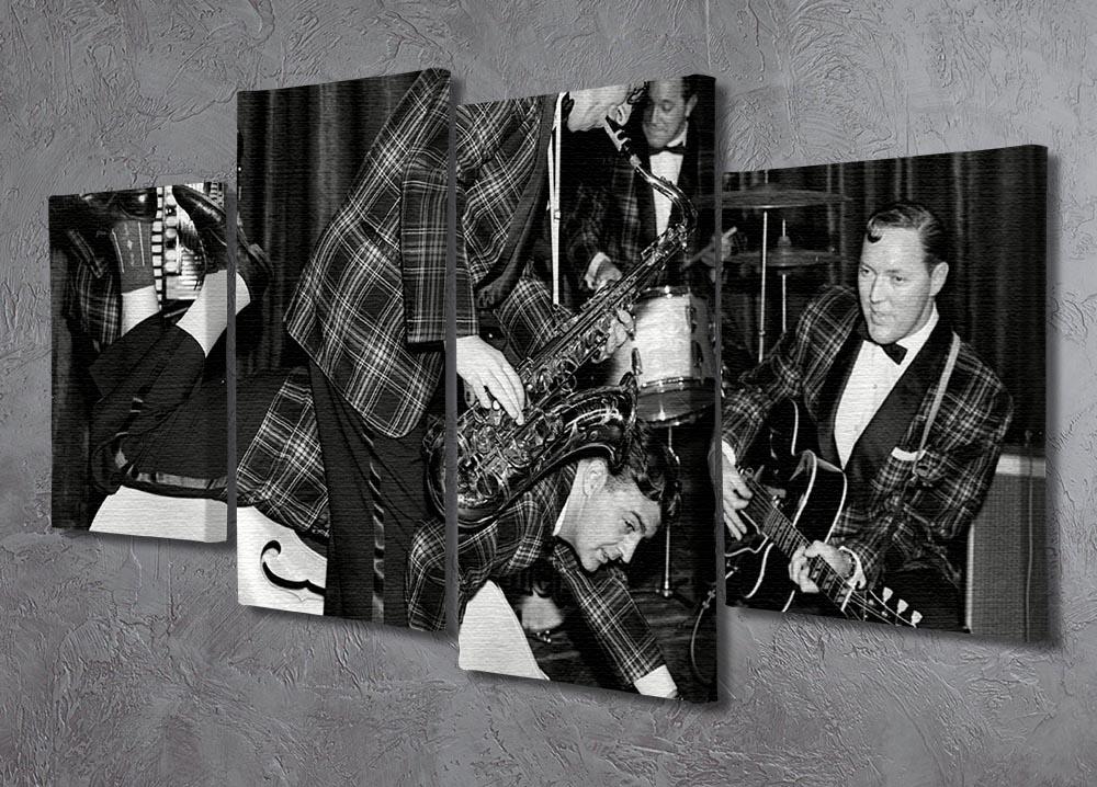 Bill Haley and The Comets going crazy 4 Split Panel Canvas - Canvas Art Rocks - 2