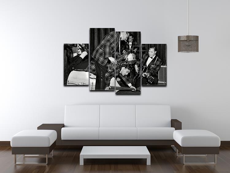 Bill Haley and The Comets going crazy 4 Split Panel Canvas - Canvas Art Rocks - 3