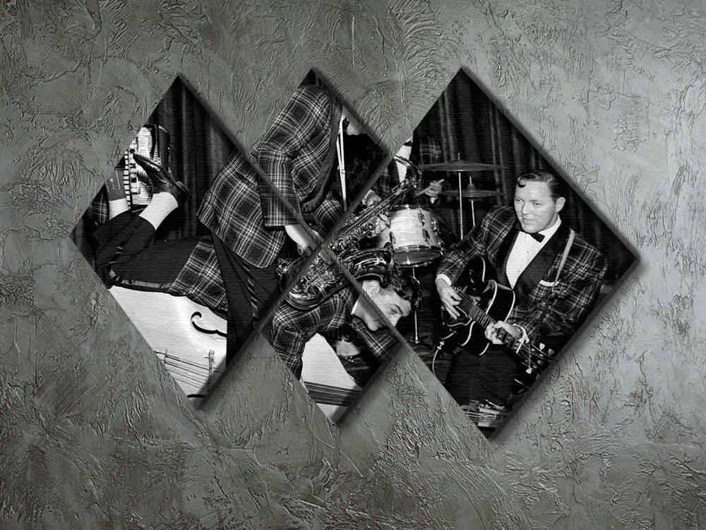 Bill Haley and The Comets going crazy 4 Square Multi Panel Canvas - Canvas Art Rocks - 2