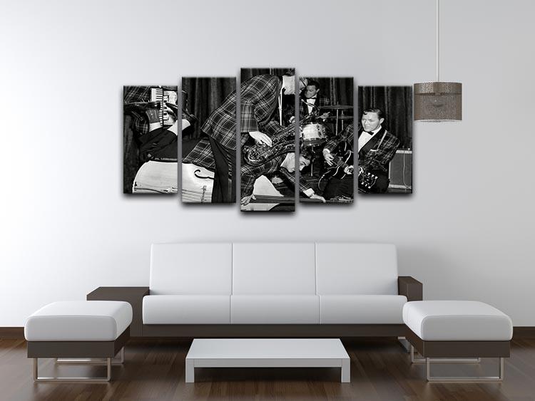 Bill Haley and The Comets going crazy 5 Split Panel Canvas - Canvas Art Rocks - 3