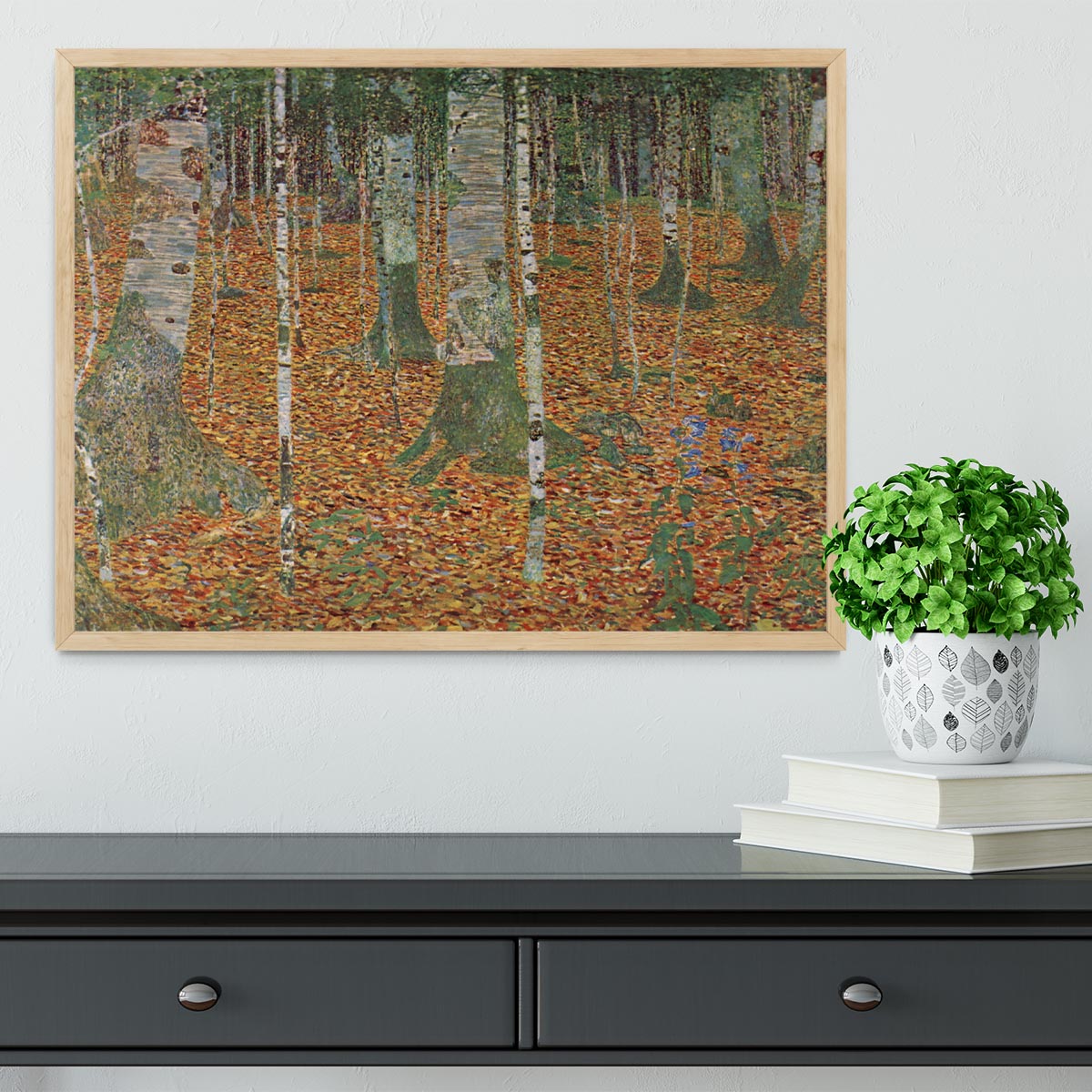 Birch Forest by Klimt Framed Print - Canvas Art Rocks - 4