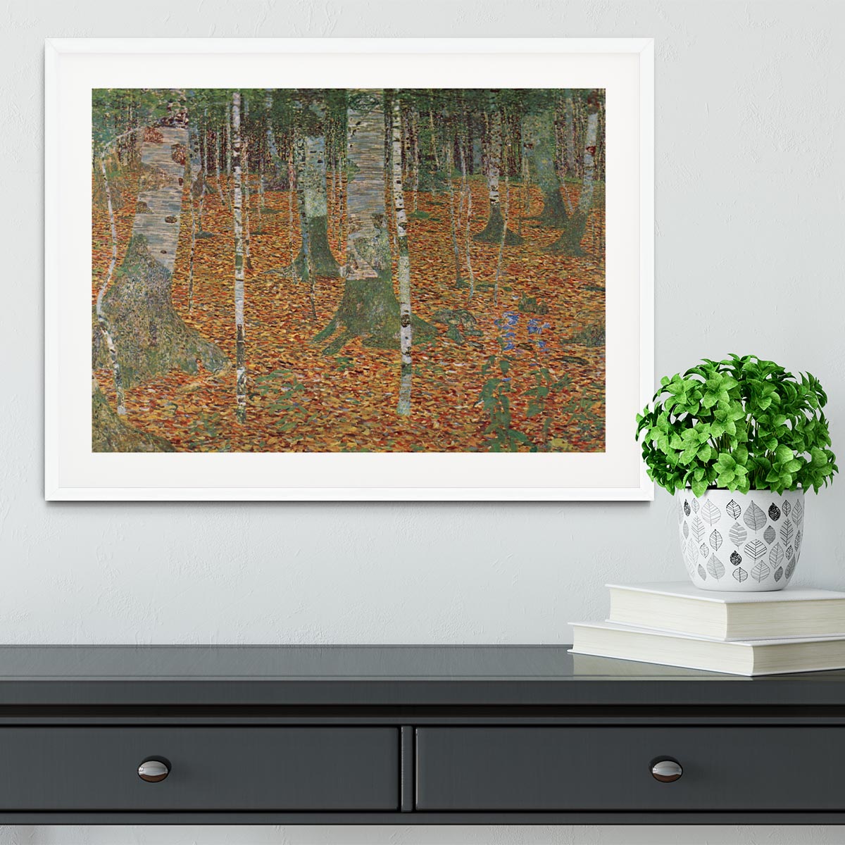 Birch Forest by Klimt Framed Print - Canvas Art Rocks - 5