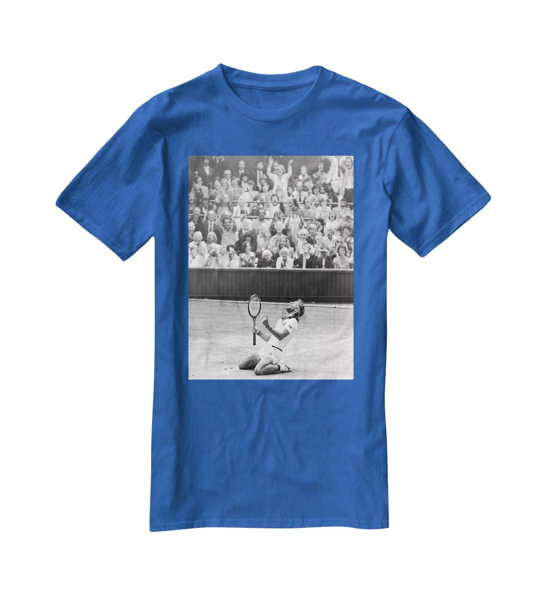 Bjorn Borg celebrates at Wimbledon T-Shirt - Canvas Art Rocks - 2