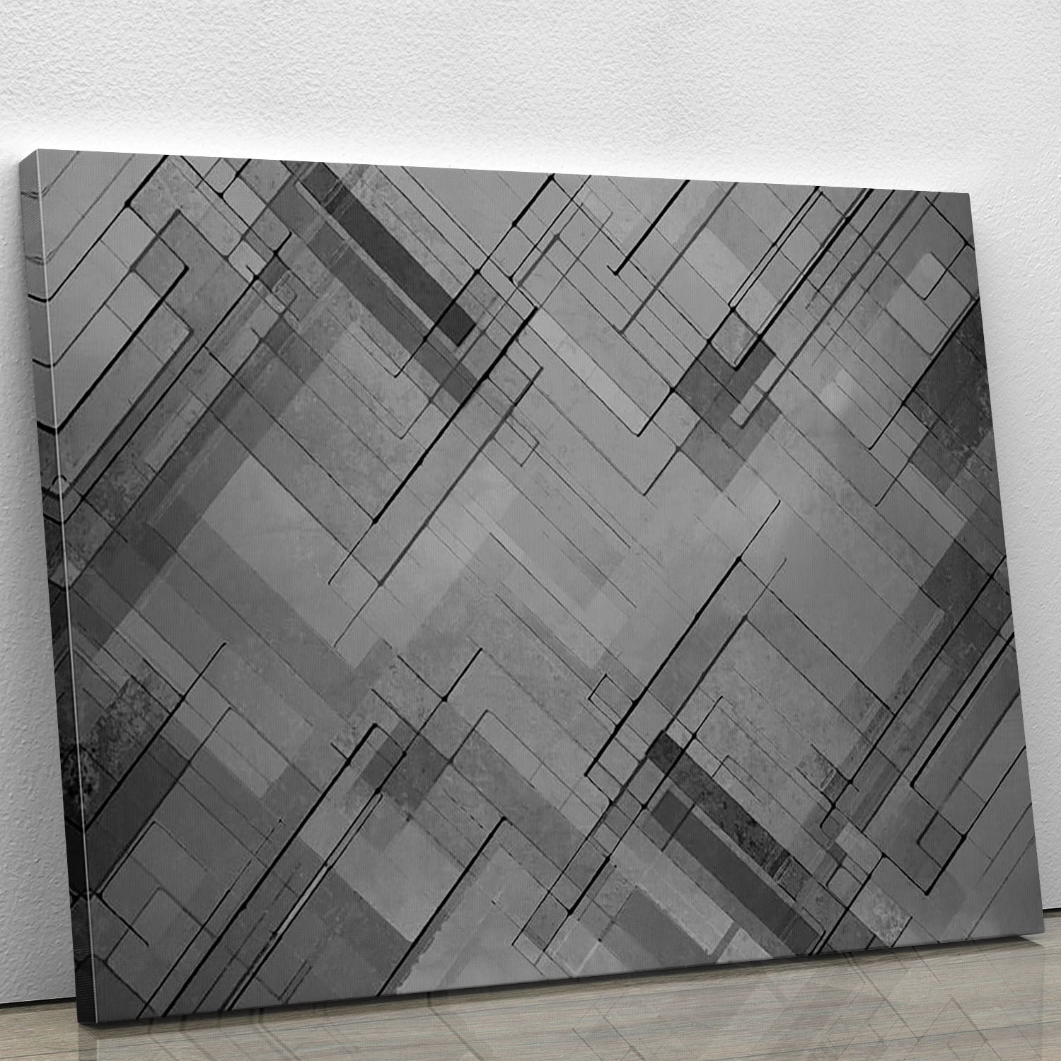 Black Chevron Background Canvas Print or Poster - Canvas Art Rocks - 1
