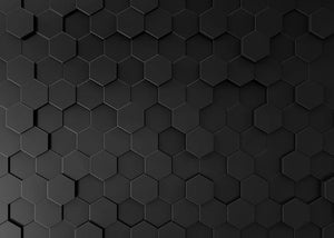 Black Hexagon Pattern Wall Mural Wallpaper - Canvas Art Rocks - 1