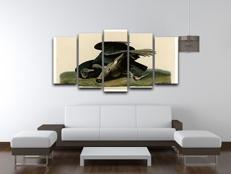 Black Vulture by Audubon 5 Split Panel Canvas - Canvas Art Rocks - 3
