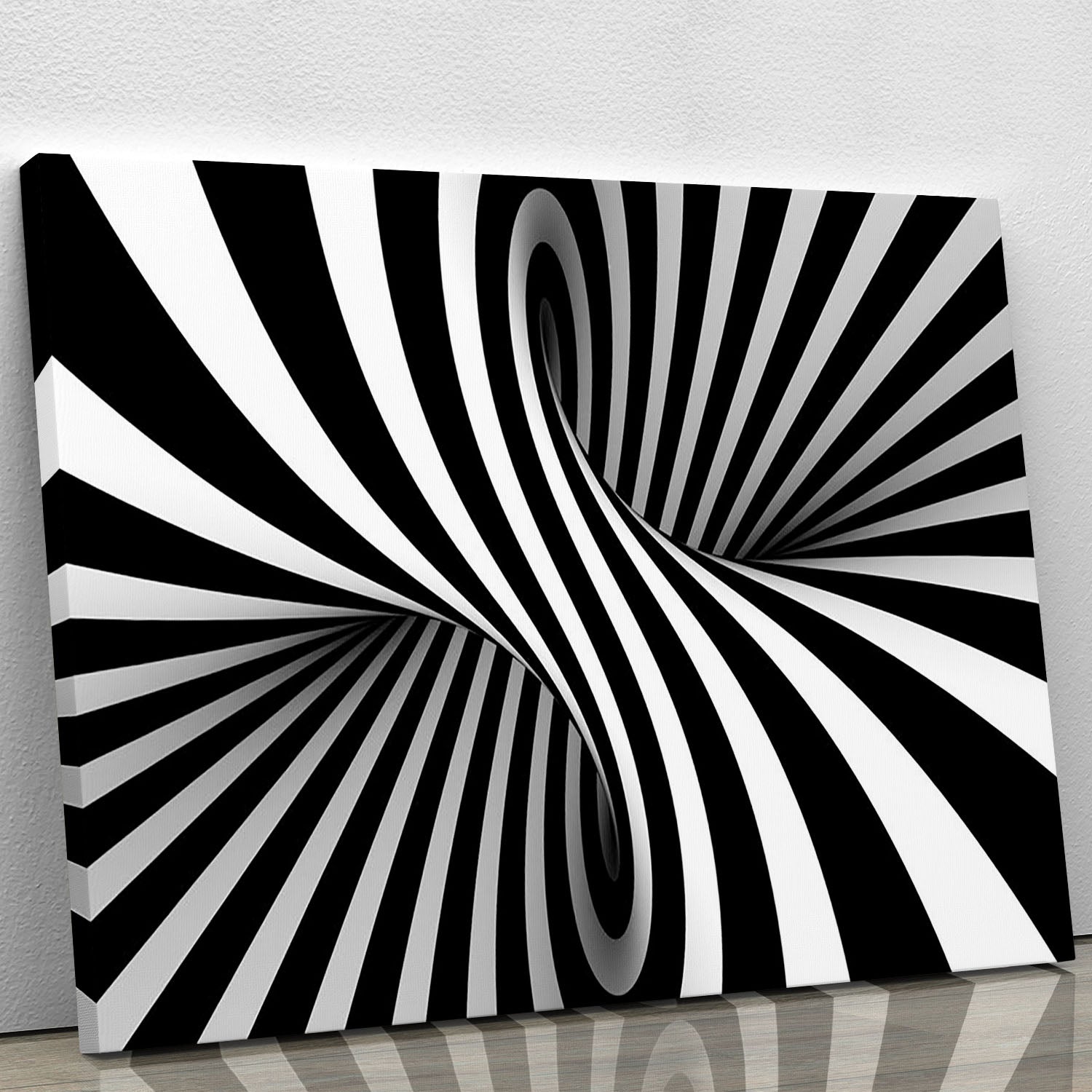 Black and White Optical Ilusion Canvas Print or Poster - Canvas Art Rocks - 1