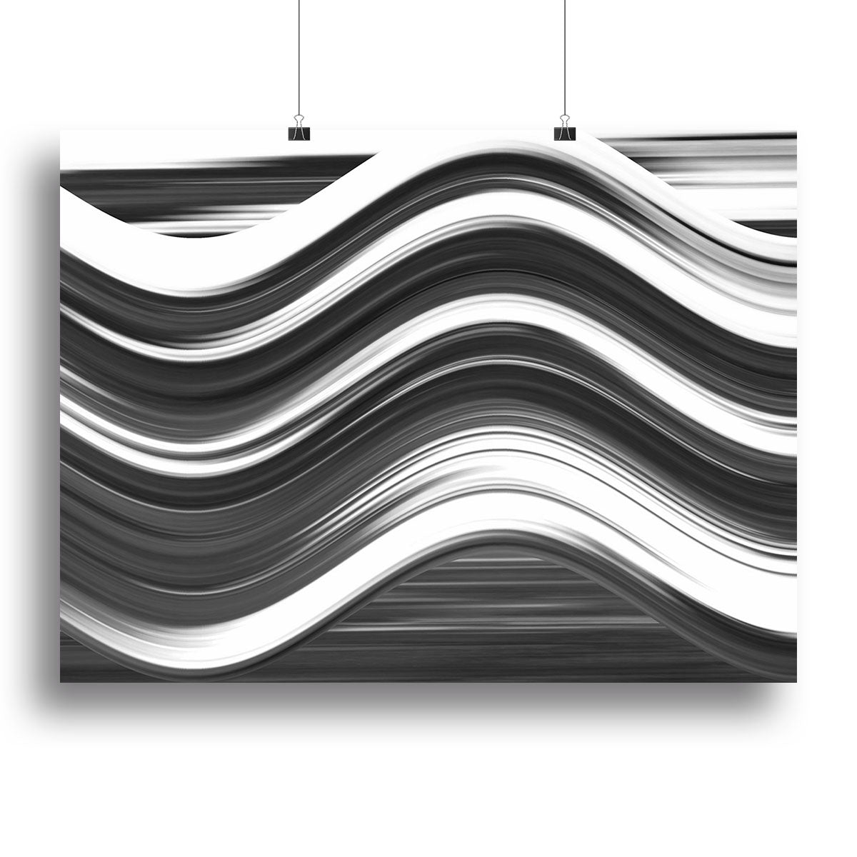 Black and White Wave Canvas Print or Poster - Canvas Art Rocks - 2