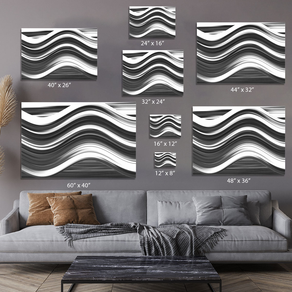 Black and White Wave Canvas Print or Poster - Canvas Art Rocks - 7