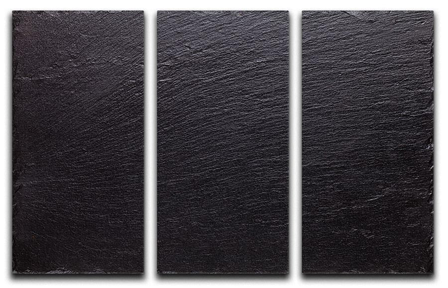Black slate stone 3 Split Panel Canvas Print - Canvas Art Rocks - 1