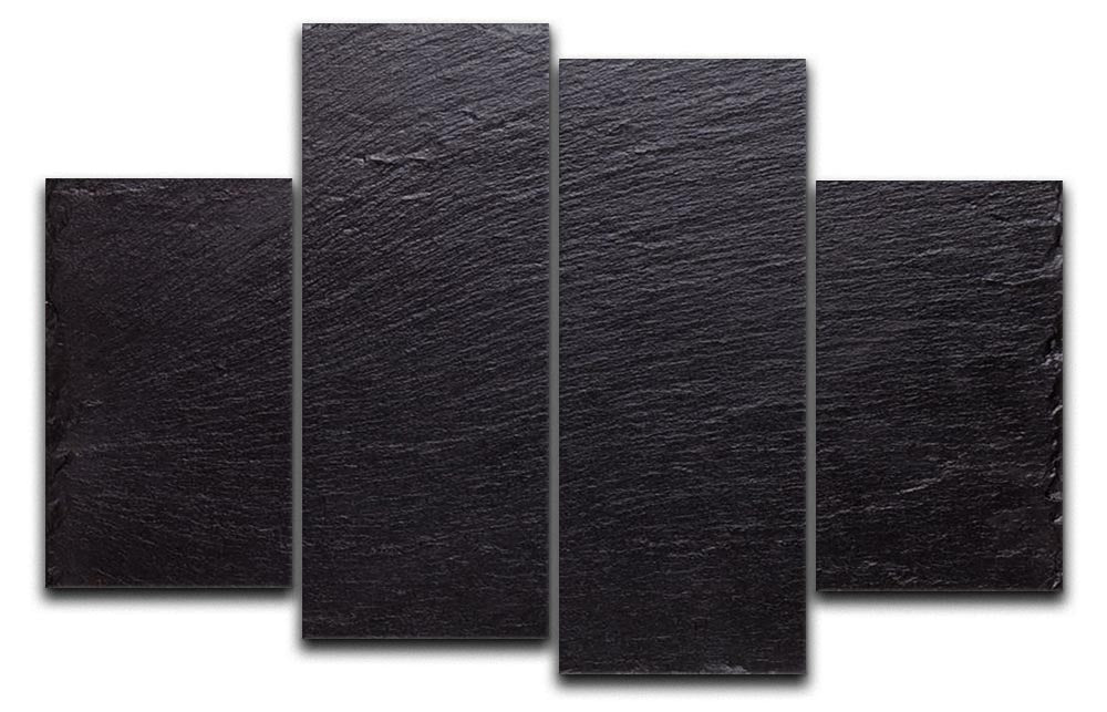 Black slate stone 4 Split Panel Canvas - Canvas Art Rocks - 1