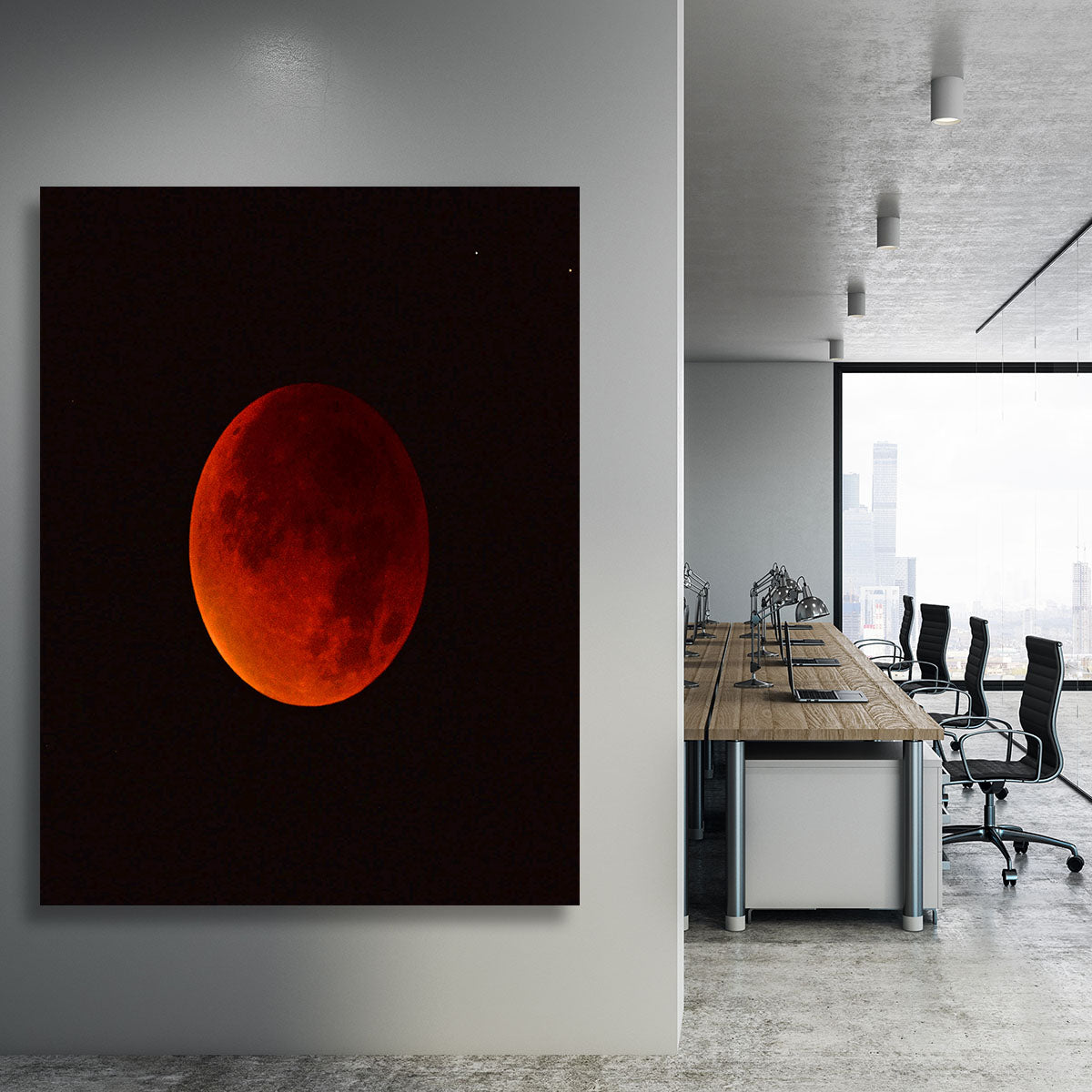 Blood Moon Rising Canvas Print or Poster - Canvas Art Rocks - 3