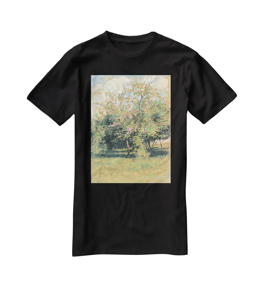 Blooming Trees by Hassam T-Shirt - Canvas Art Rocks - 1