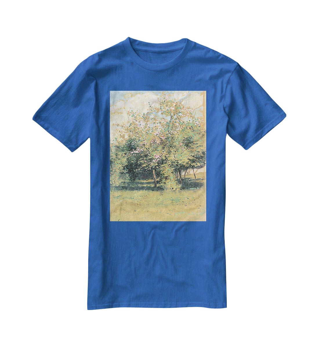 Blooming Trees by Hassam T-Shirt - Canvas Art Rocks - 2