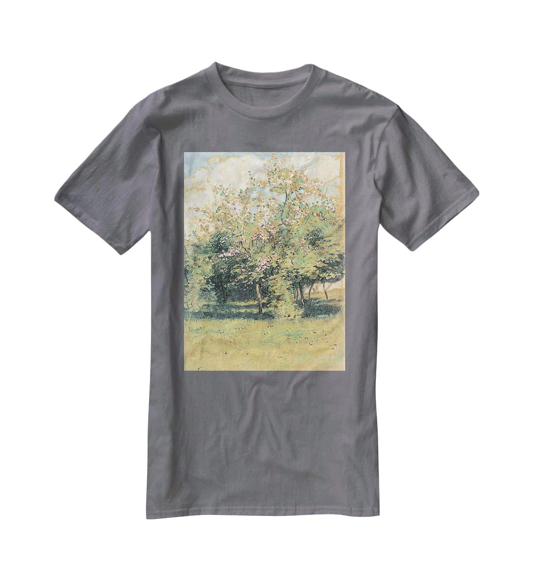 Blooming Trees by Hassam T-Shirt - Canvas Art Rocks - 3