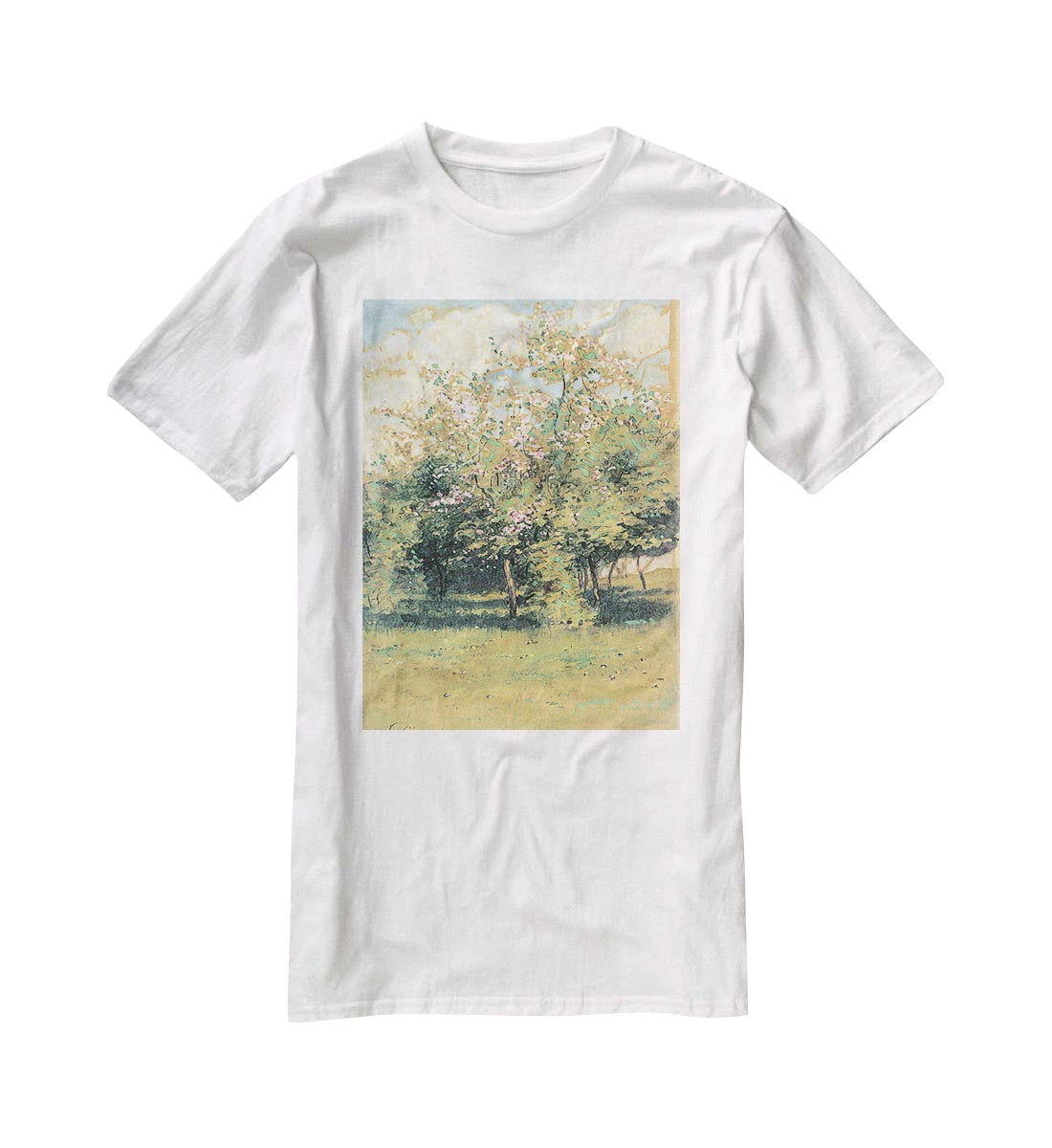 Blooming Trees by Hassam T-Shirt - Canvas Art Rocks - 5