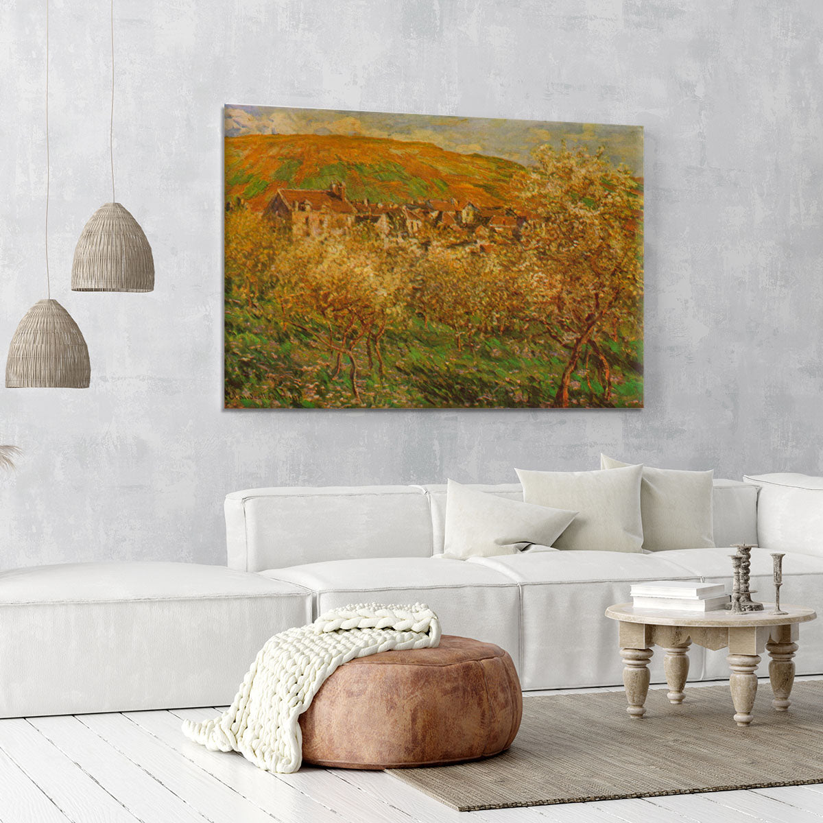 Blooming apple trees by Monet Canvas Print or Poster - Canvas Art Rocks - 6