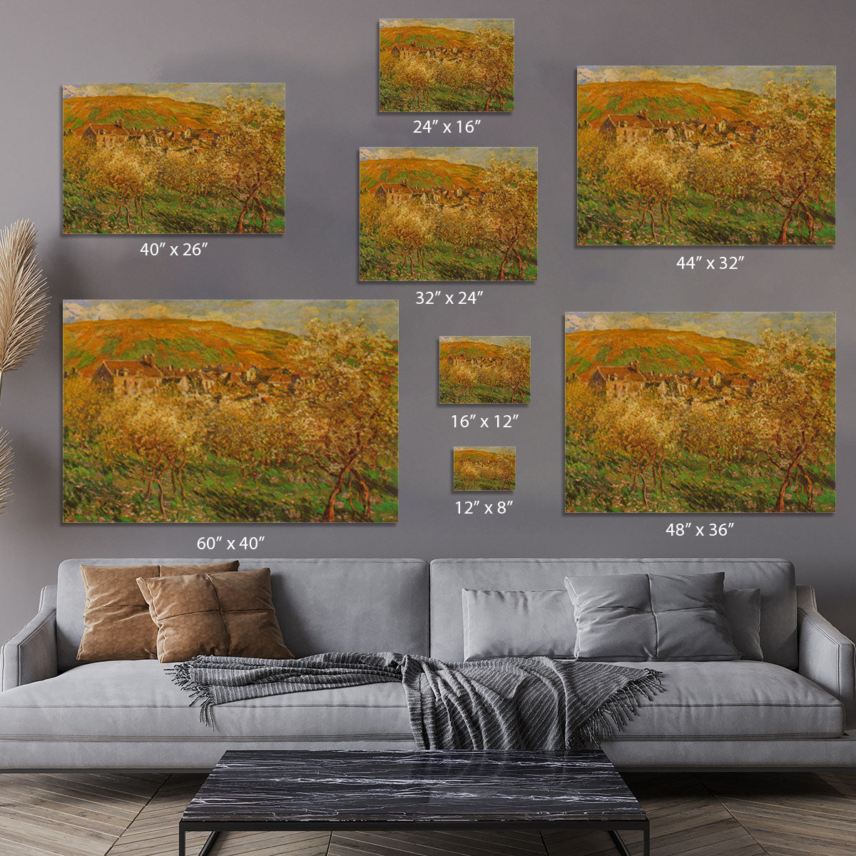 Blooming apple trees by Monet Canvas Print or Poster - Canvas Art Rocks - 7
