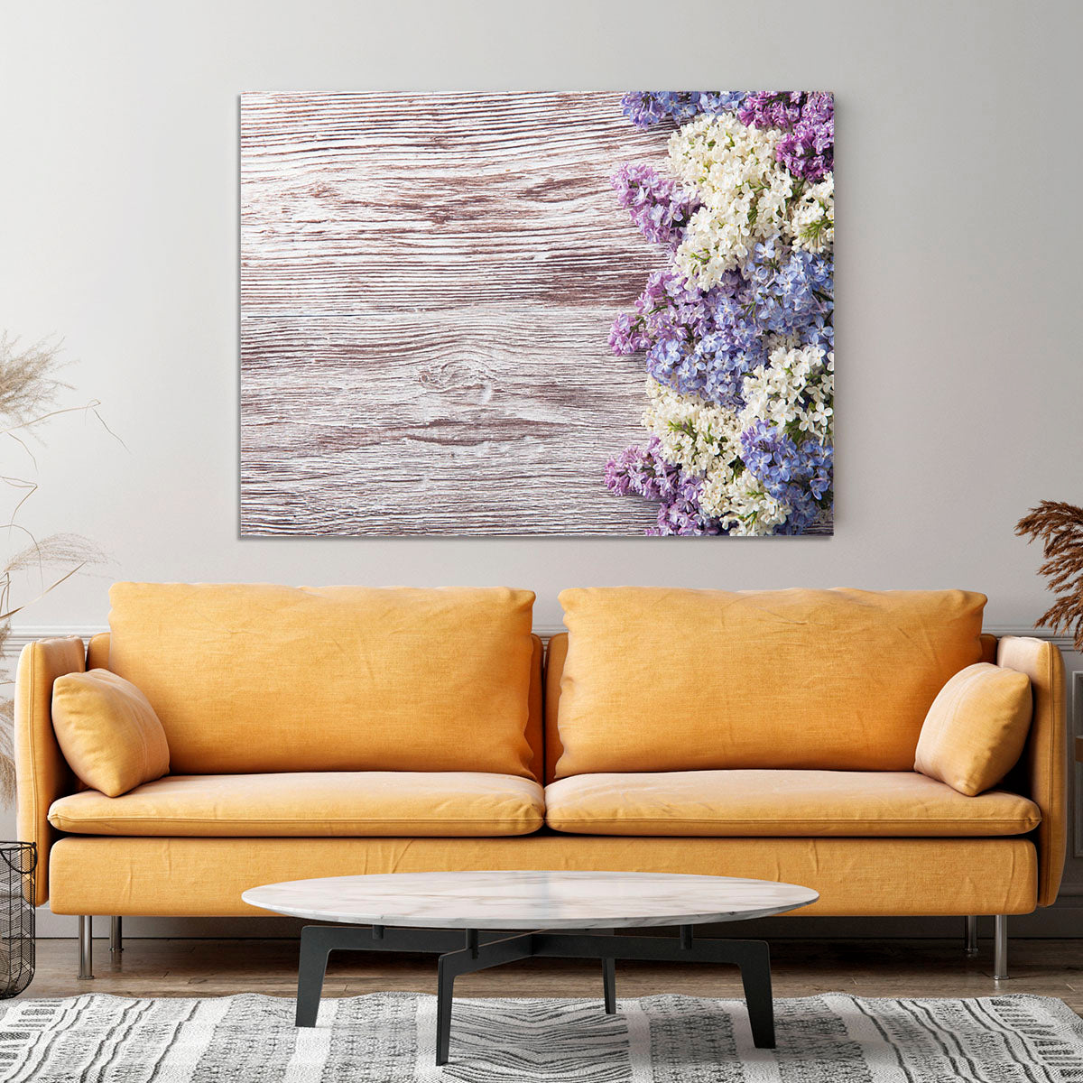 Blossom branch on wooden Canvas Print or Poster - Canvas Art Rocks - 4