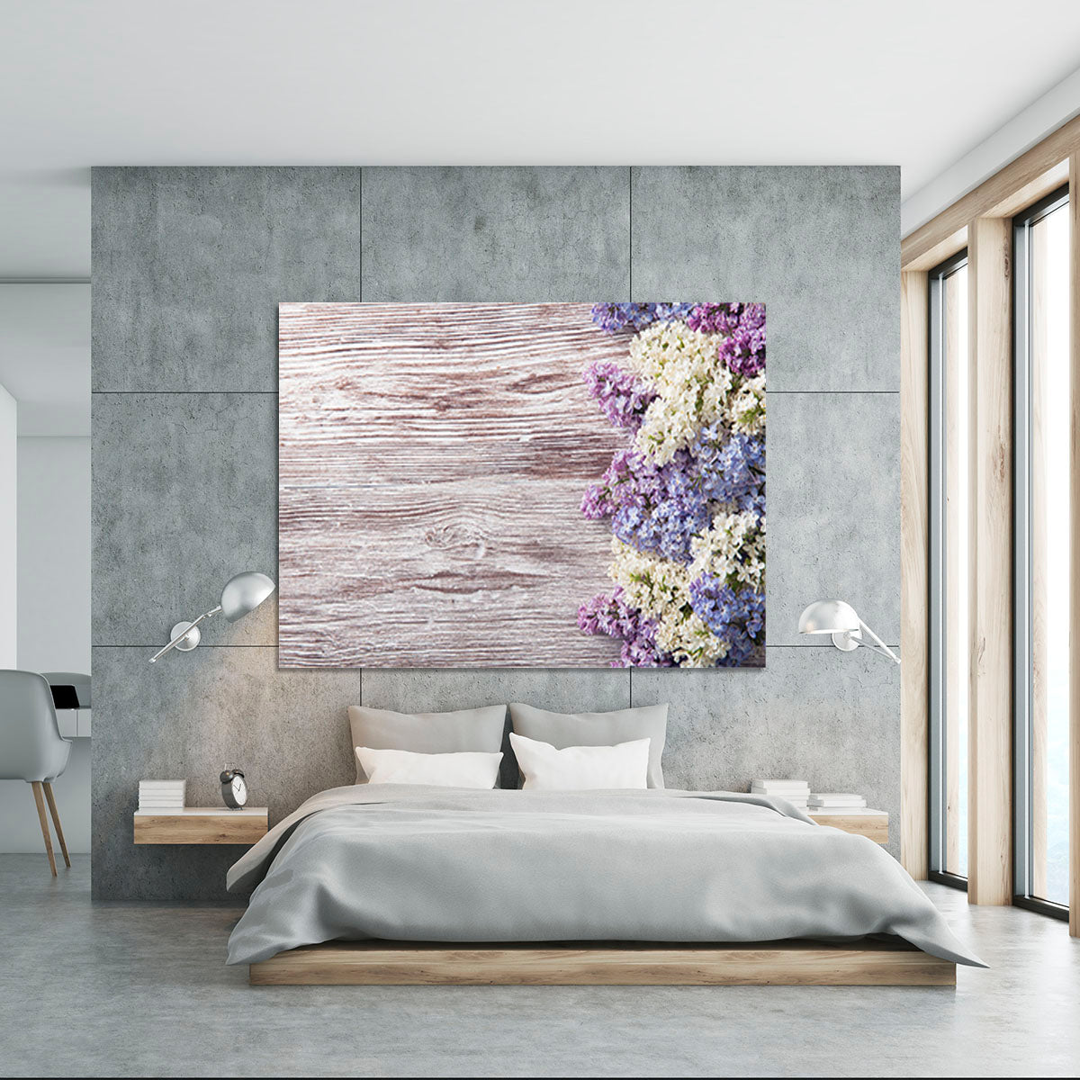 Blossom branch on wooden Canvas Print or Poster - Canvas Art Rocks - 5