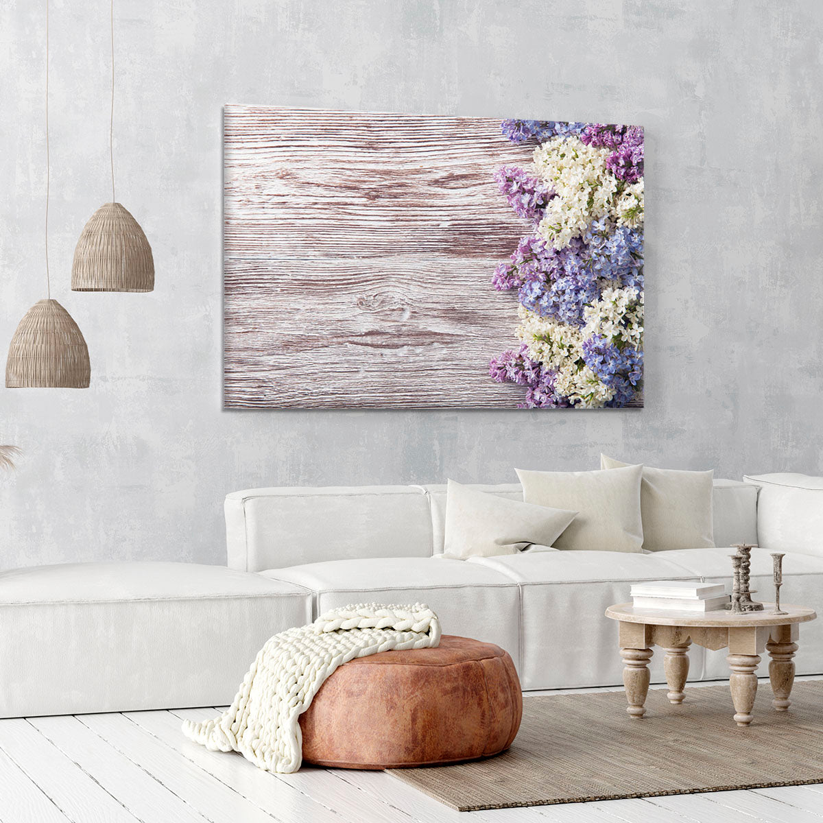 Blossom branch on wooden Canvas Print or Poster - Canvas Art Rocks - 6