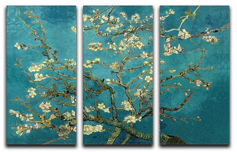 Blossoming Almond Tree by Van Gogh 3 Split Panel Canvas Print - Canvas Art Rocks - 4