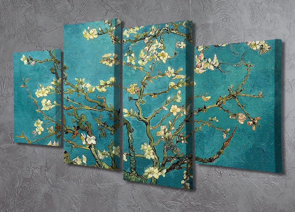 Blossoming Almond Tree by Van Gogh 4 Split Panel Canvas - Canvas Art Rocks - 2
